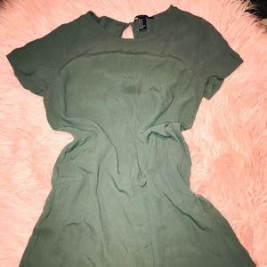 Olive mini flowy dress forever 21